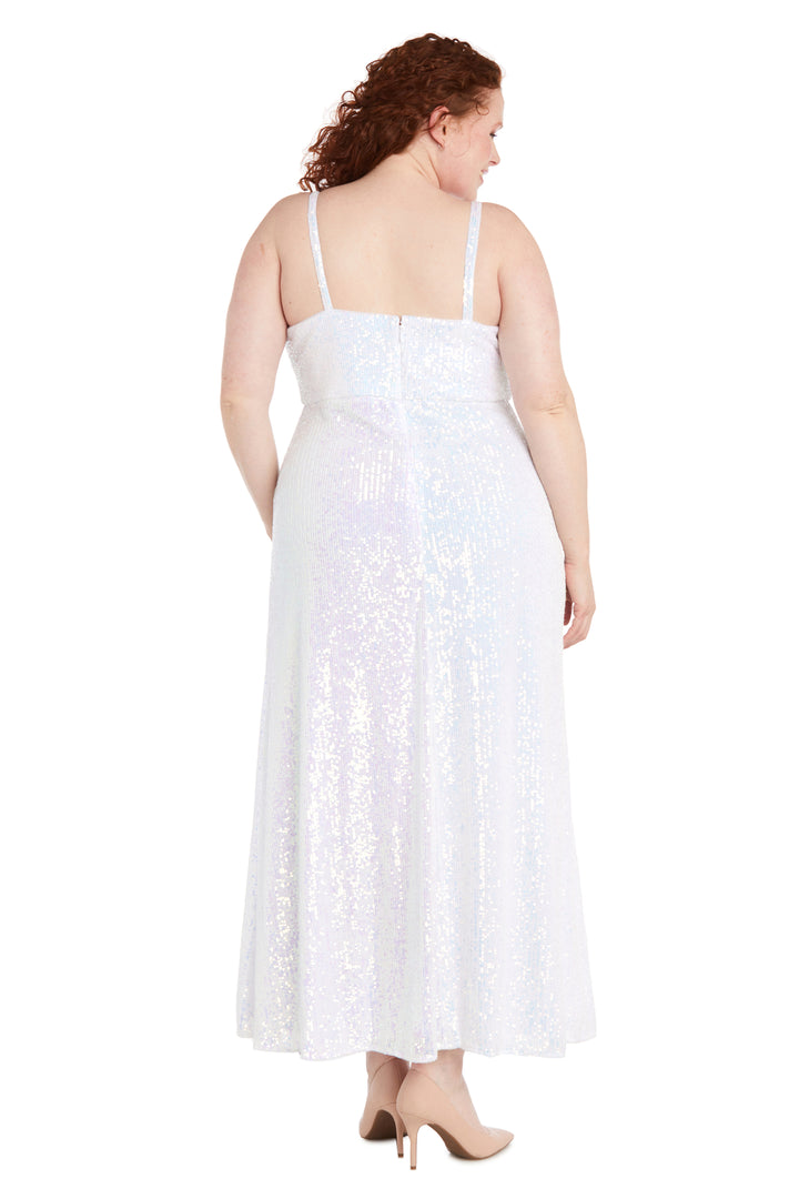 Morgan & Co 12935WM Long Plus Size Fitted Prom Gown