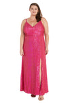 Morgan & Co 12935WM Long Plus Size Fitted Prom Gown