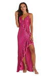 Formal Dresses Long Fitted Ruffle Formal Dress  Raspberry