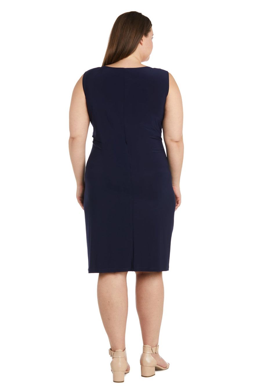 Plus Size Mother of the Bride Plus Size Short Jacket Dress Navy/Mauve