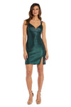 Morgan & Co Homecoming Short Prom Dress 13037 - The Dress Outlet Black/Emerald