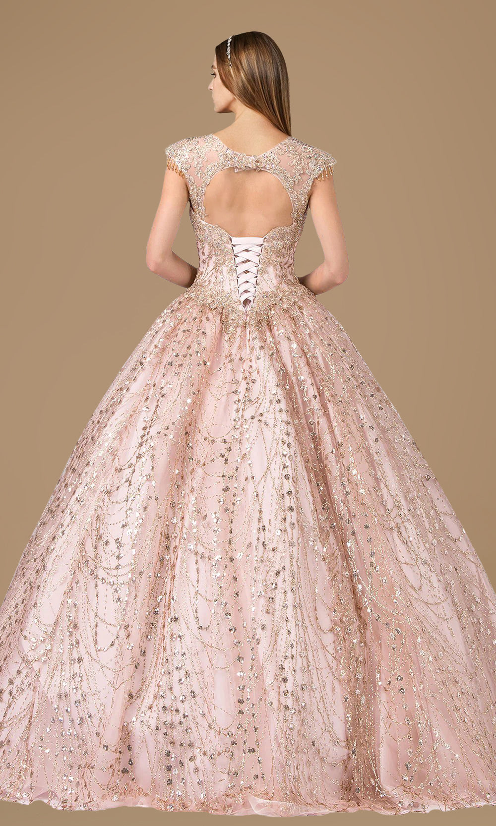 Quinceniera Dresses Long Quinceanera Dress Ball Gown RoseGold