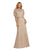 Mother of the Bride Dresses Long Sequin Beaded Mother of the Bride Dress Nude Gold