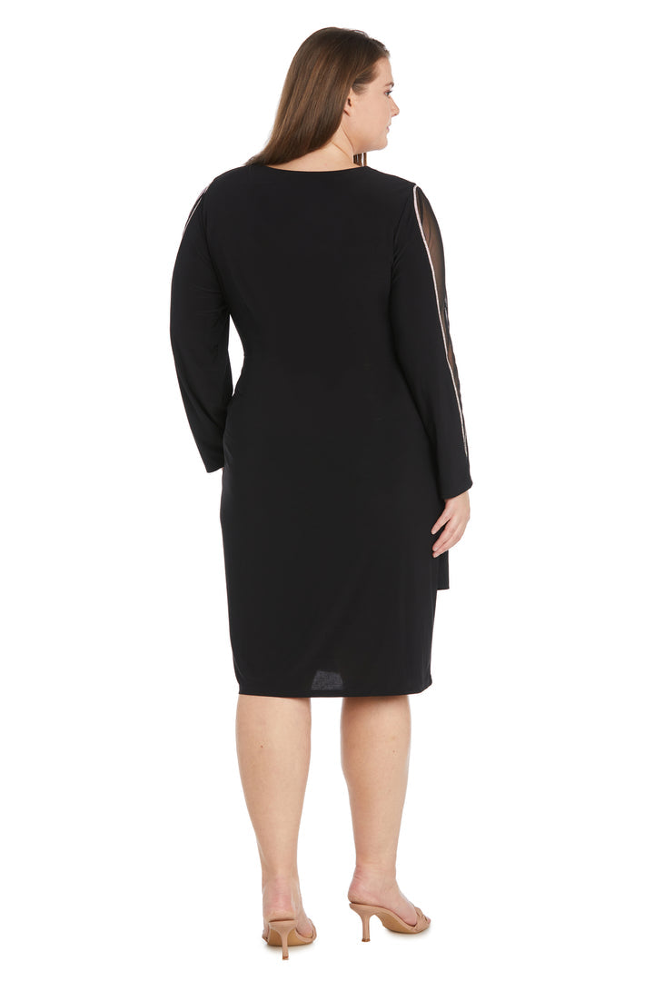 Plus Size Dresses Mother of the Bride Plus Size Long Sleeve Dress Black