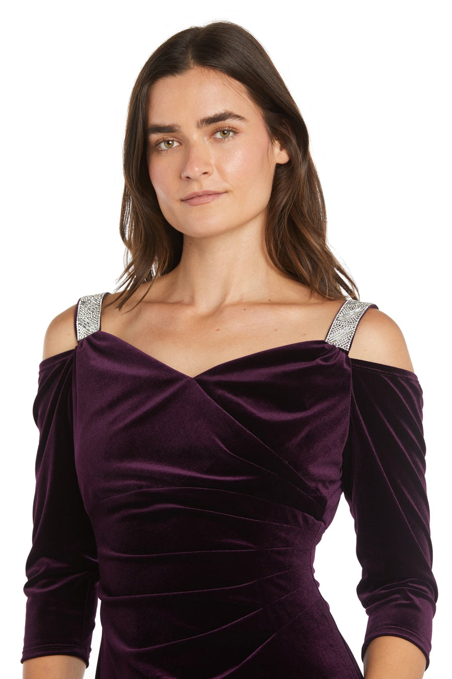 Formal Dresses Long Velvet Lace Formal Dress Wine