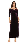 Formal Dresses Long Velvet Lace Formal Dress Wine