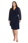 Plus Size Dresses Fitted Short Cocktail Plus Size Dress  Navy