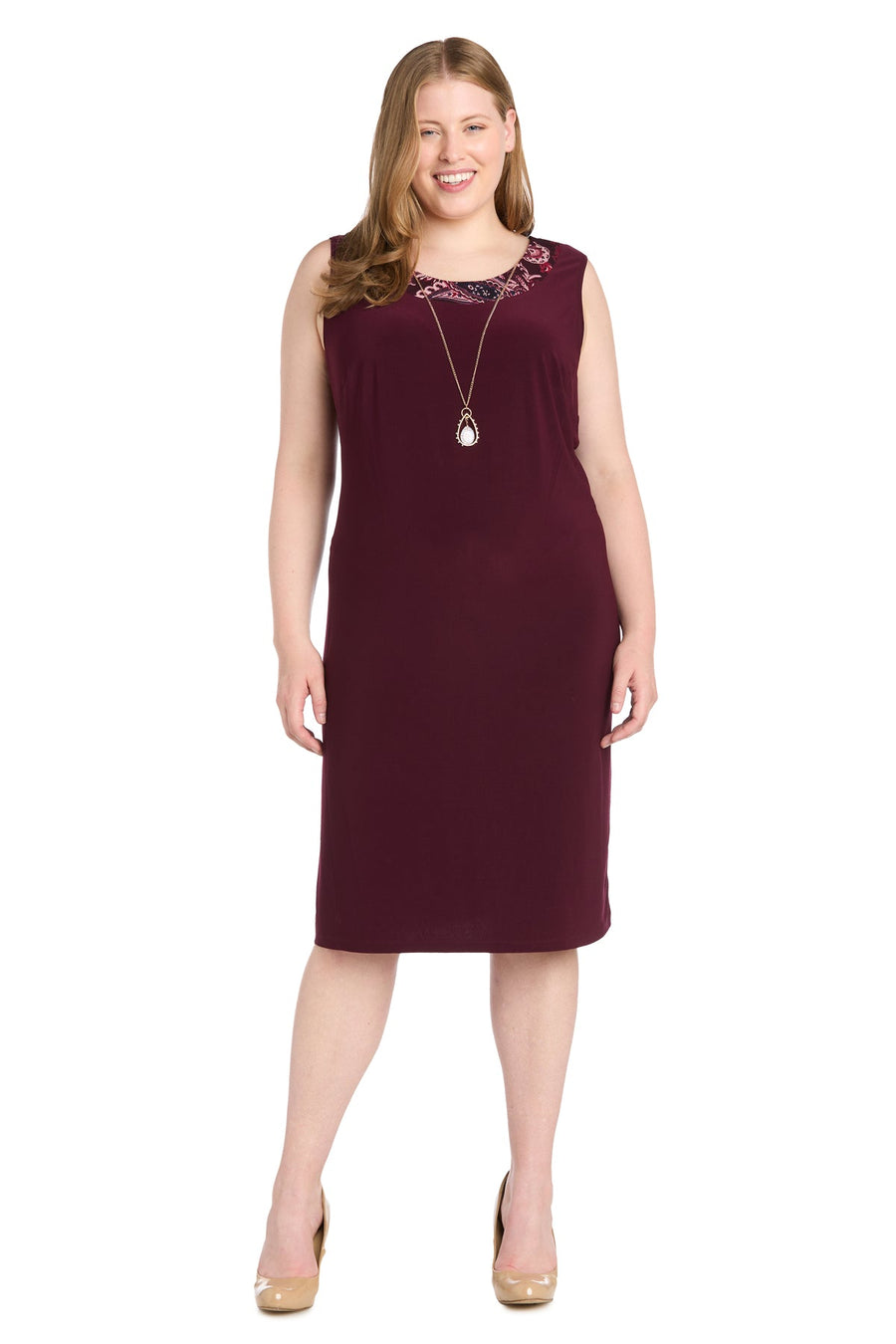 Plus Size Dresses Fitted Short Jacket Plus Size Dress Burgundy