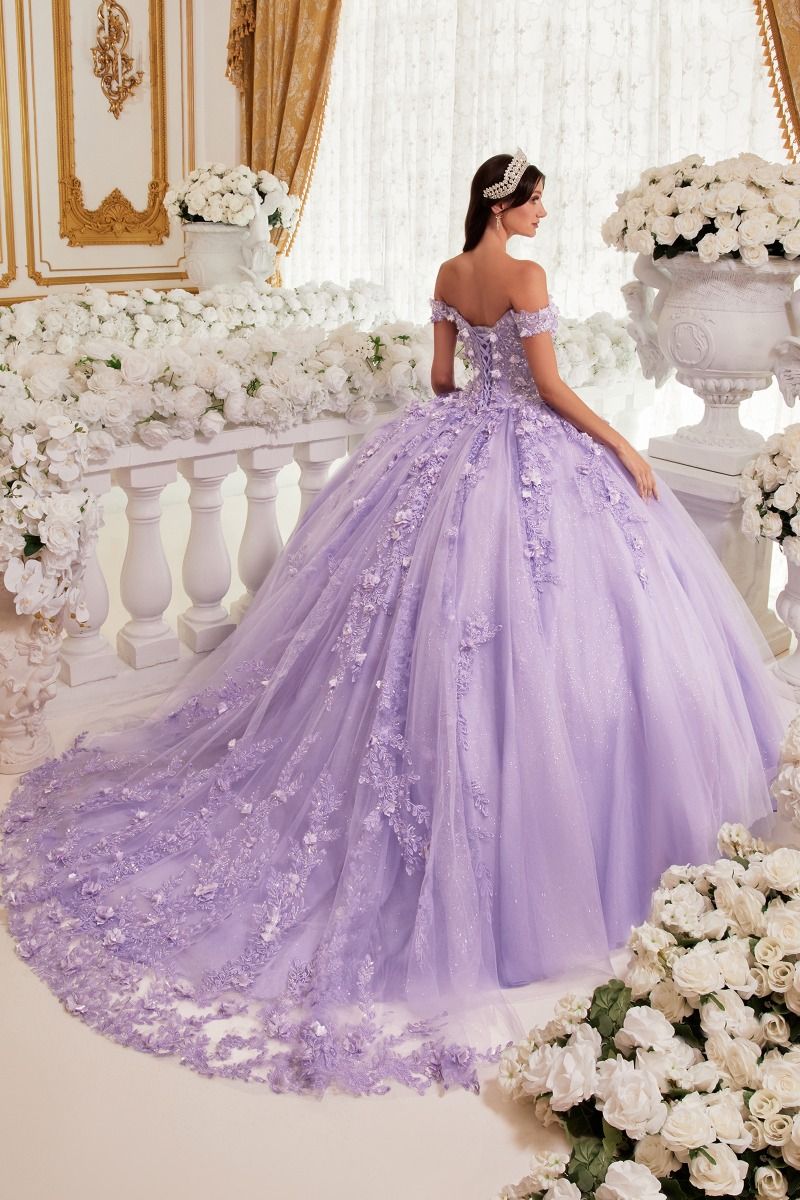 Quinceanera Dresses Long Glitter Formal Quinceanera Ball Gown Lavender