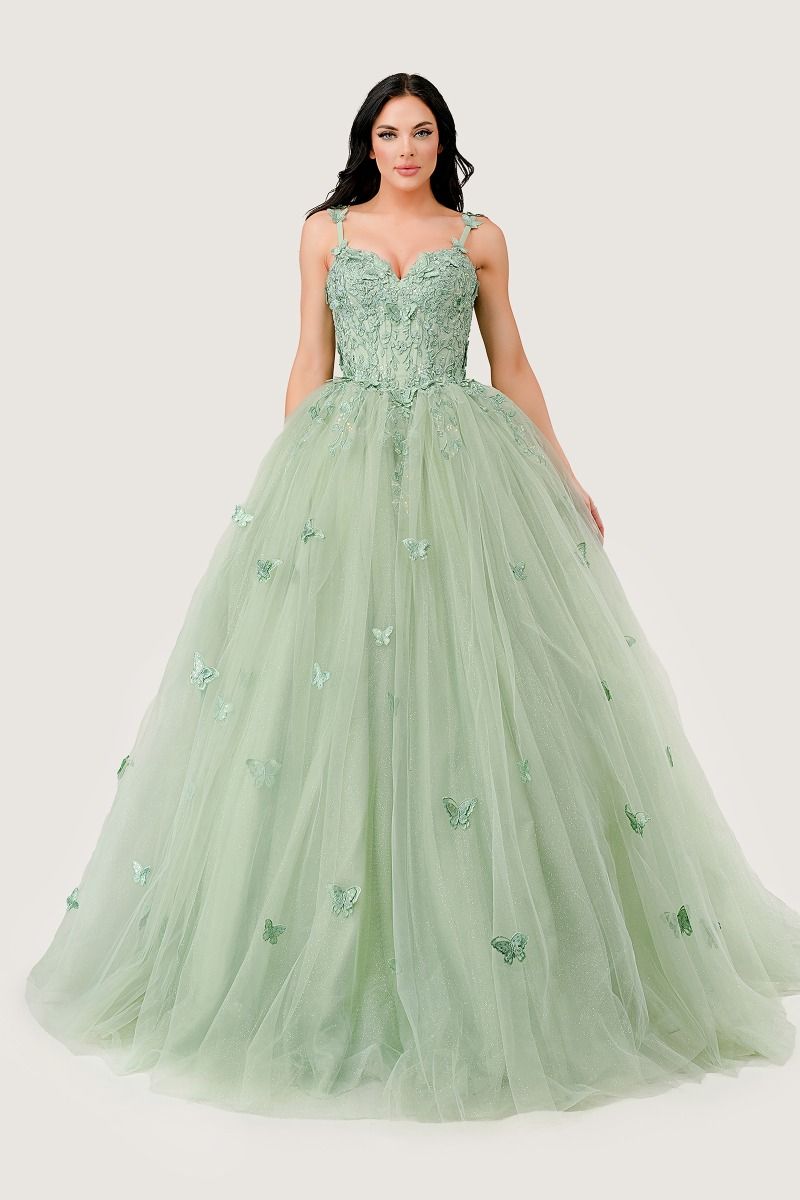 Sage Cinderella Divine 15718 Long Quinceanera Dress Sweet 16 Ball Gown ...