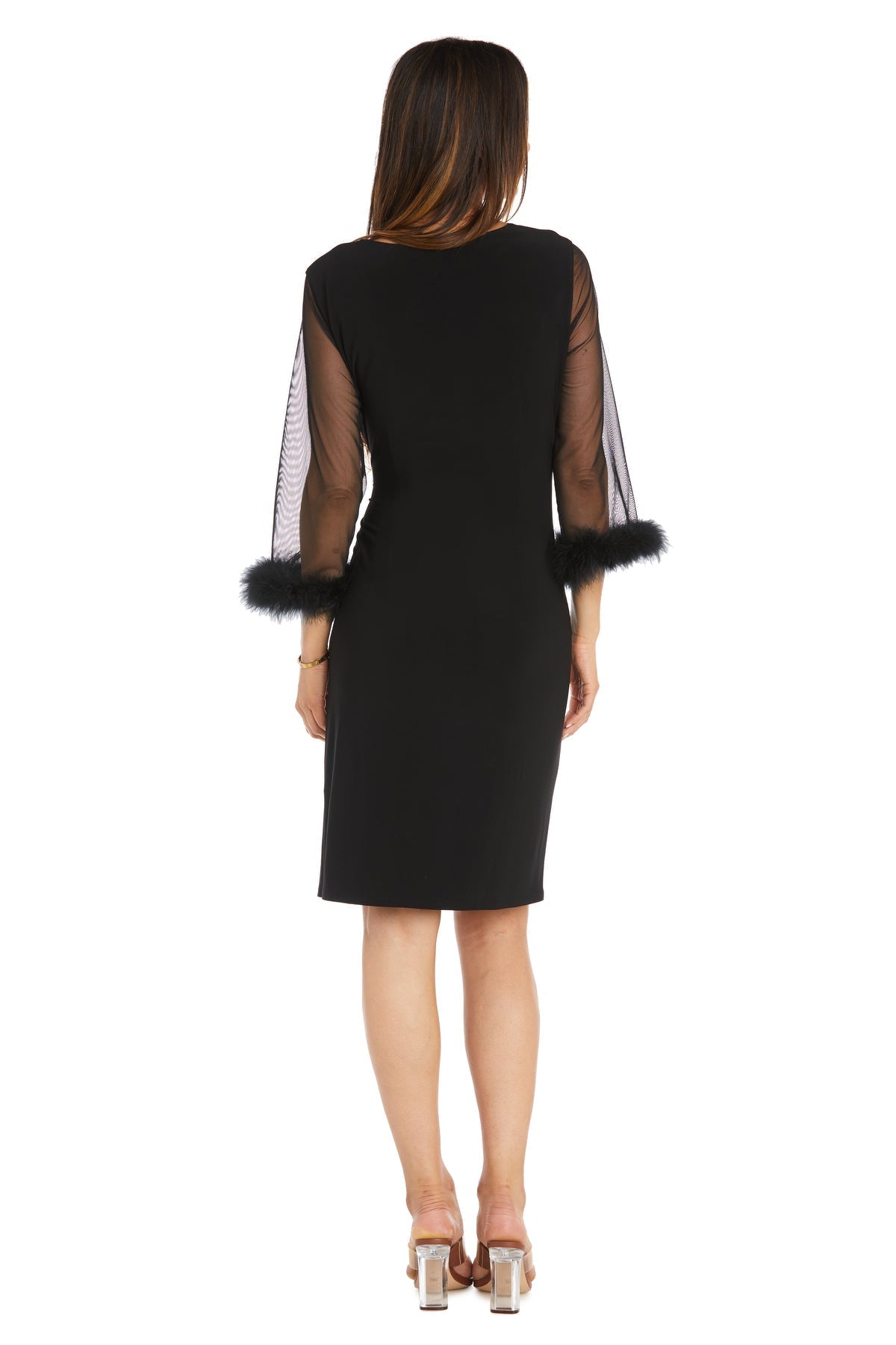 Cocktail Dresses Short Feather A Line Cocktail Dress Black