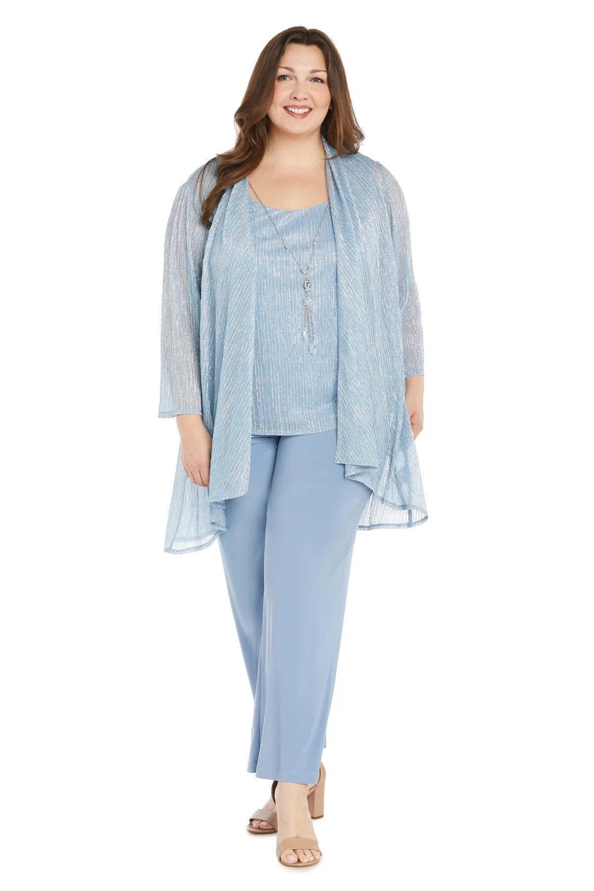 Pant Suit Plus Size Formal Long Pant Suit Blue