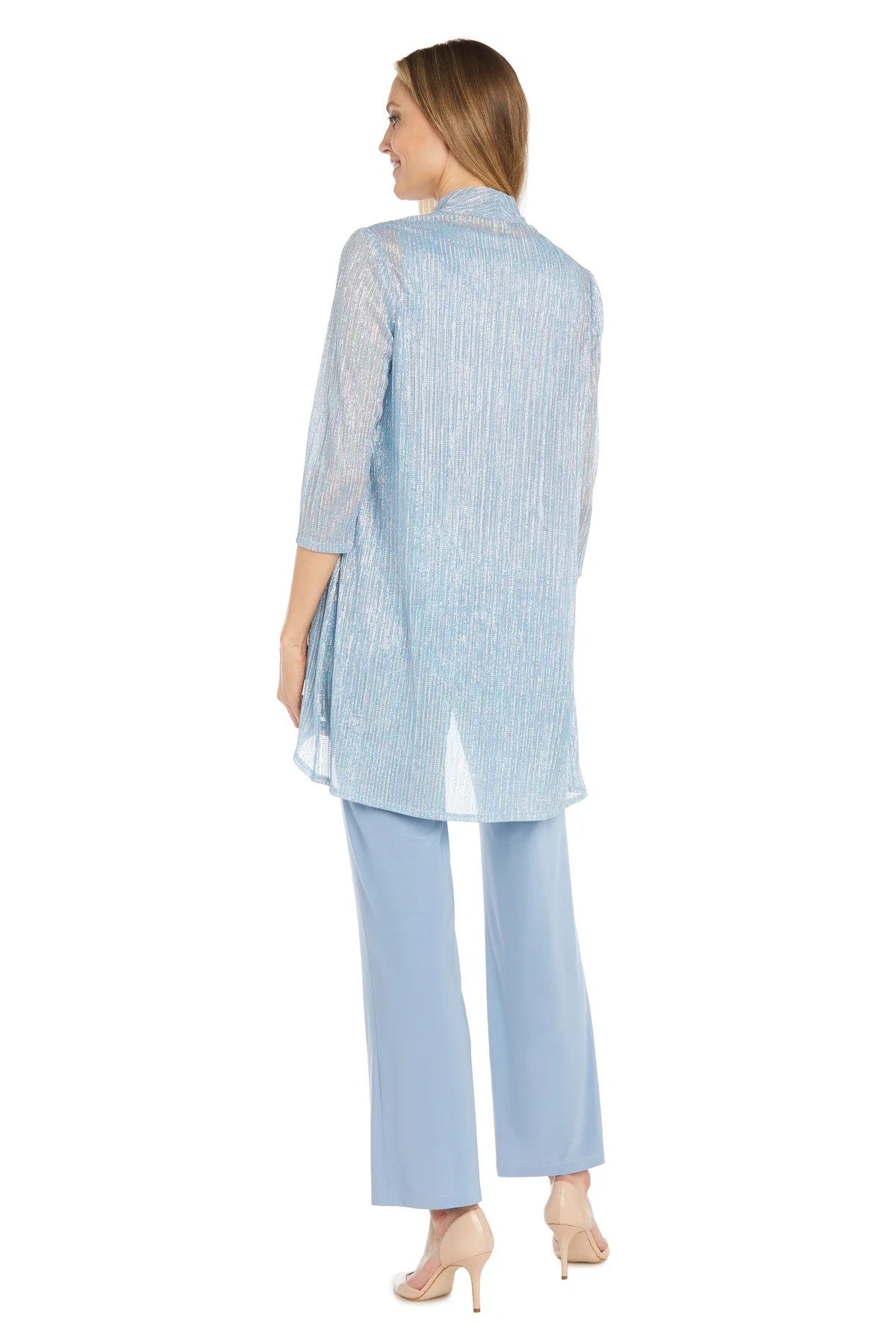 Pant Suit Long Formal Sequin Pant Suit Blue