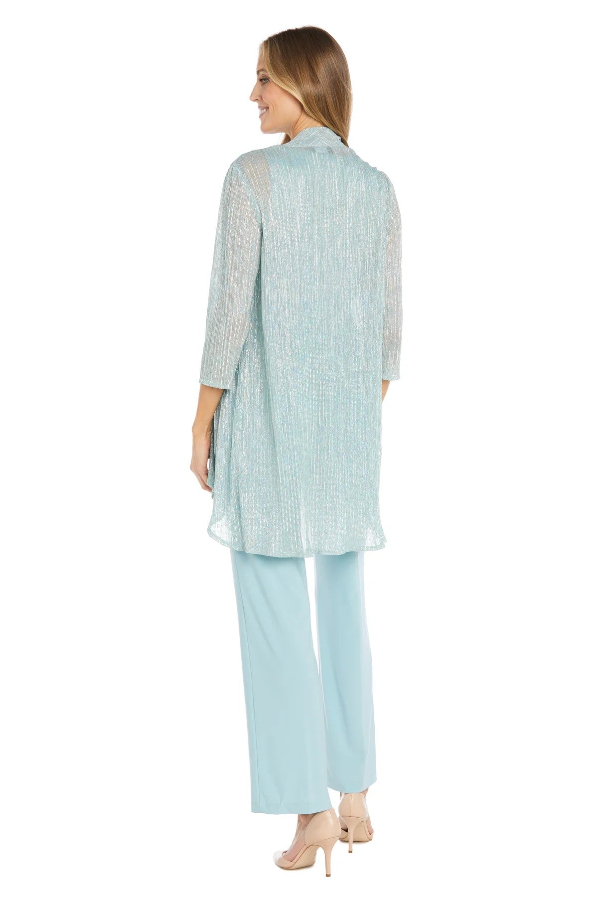 Pant Suit Long Formal Sequin Pant Suit Seafoam