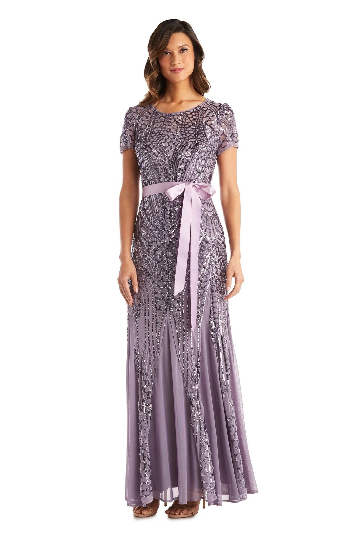 Mother of the Bride Dresses Long Formal Petite Sequins Dress Lavender