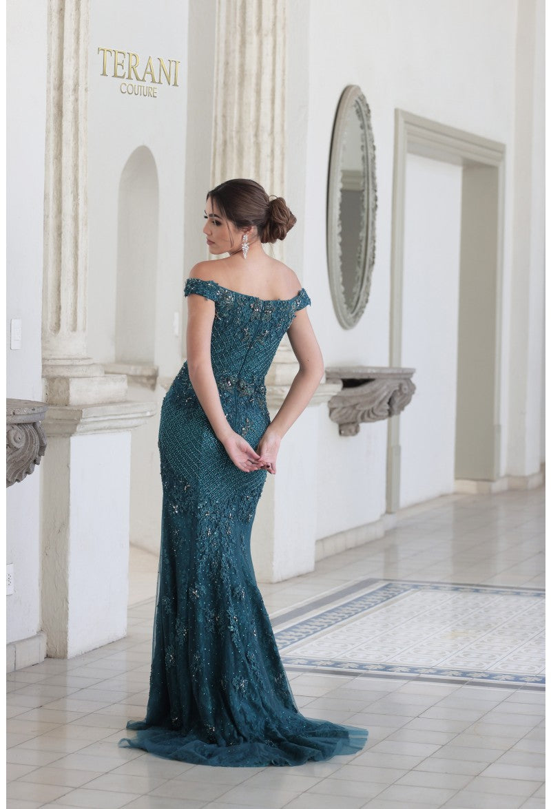 Prom Dresses Fitted Long Prom Dress Emerald