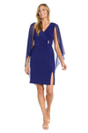 Cocktail Dresses Short Ruched Cocktail Dress  Electric Blue