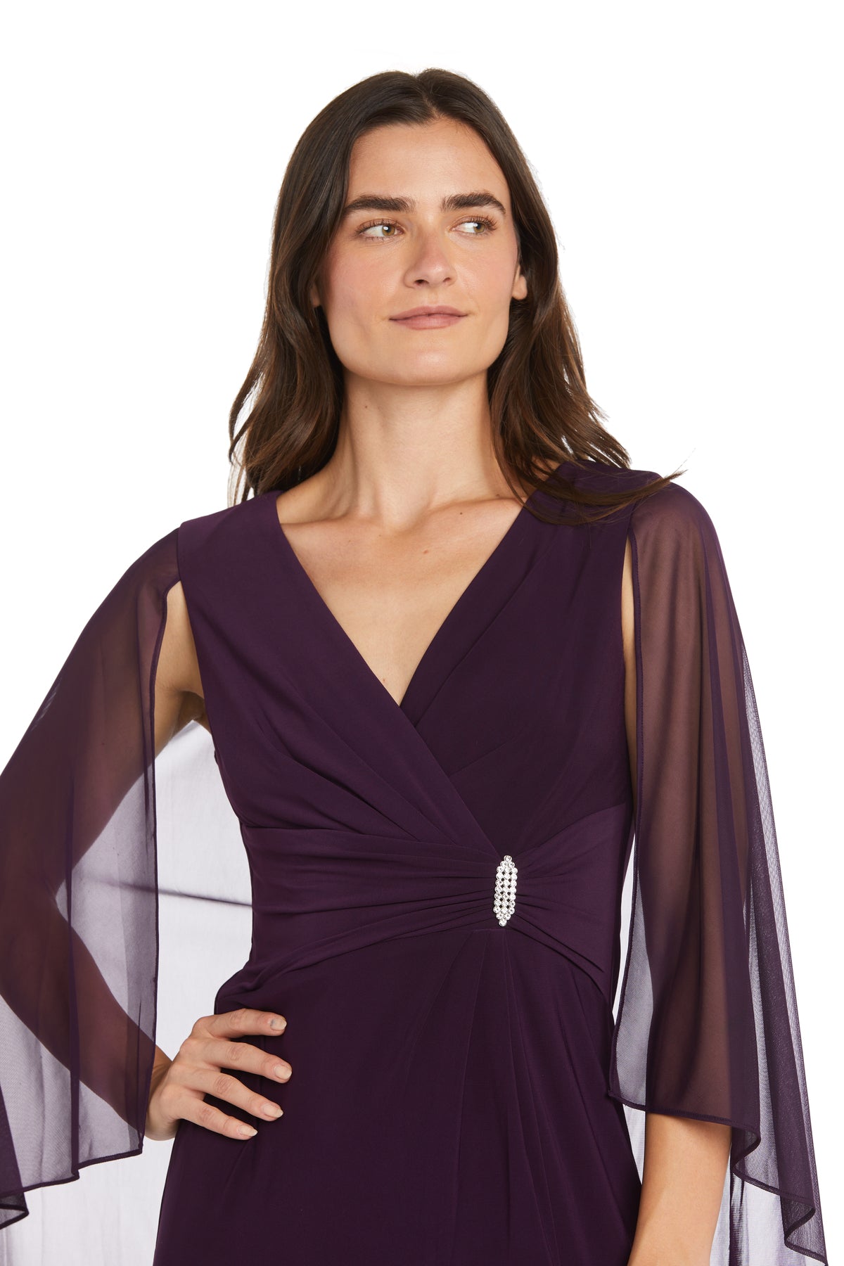 Cocktail Dresses Short Ruched Cocktail Dress  Plum