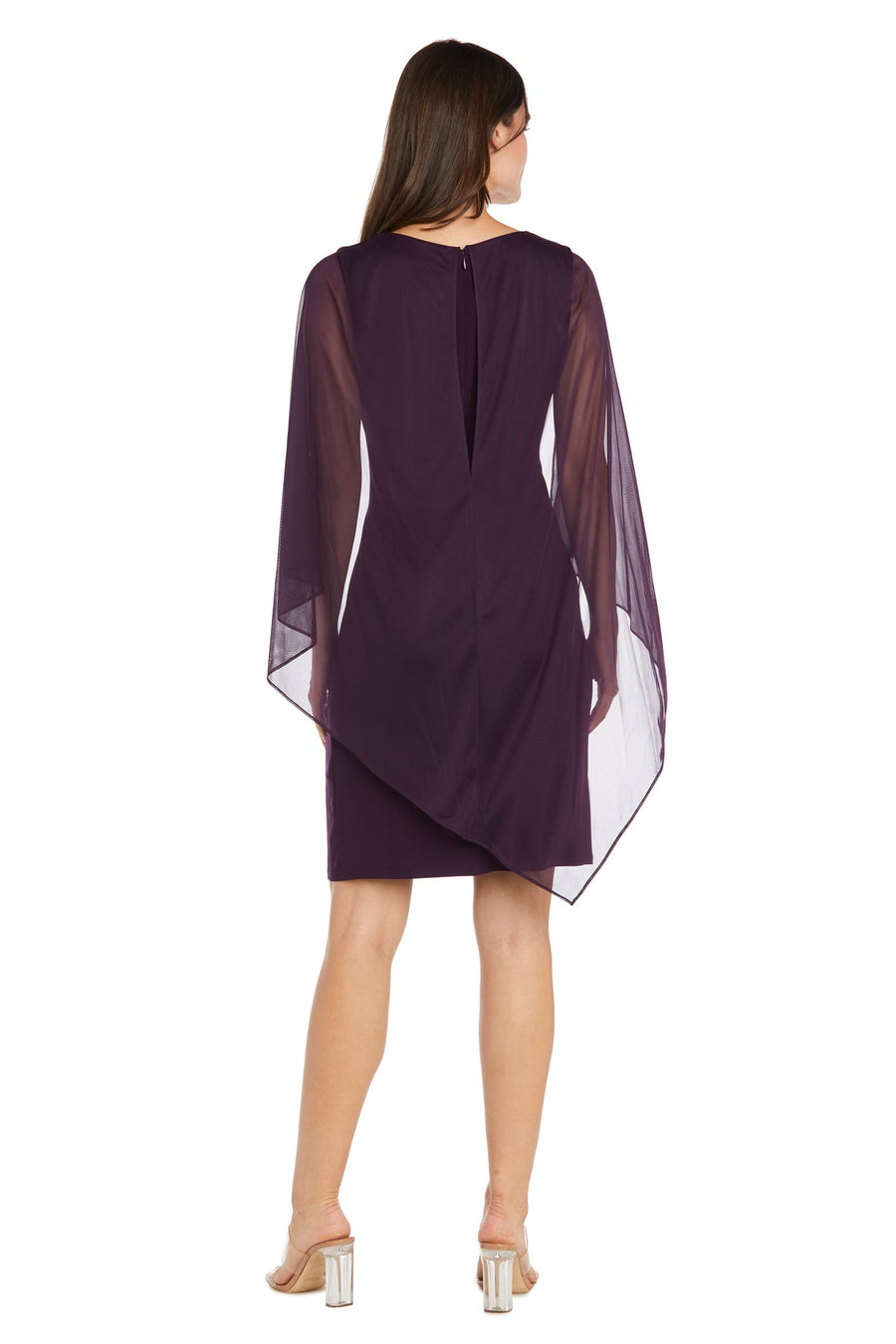 Cocktail Dresses Short Ruched Cocktail Dress  Plum