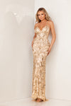 Prom Dresses Long Sequin Formal Prom Dress Light Champagne