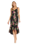 Formal Dresses High Low Floral Formal Dress Black/Multi