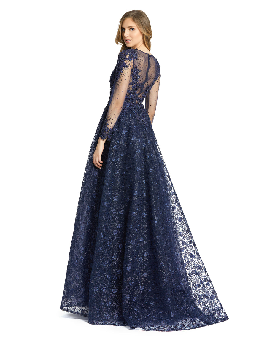 Formal Dress Long Sleeve Formal Evening Dress Midnight