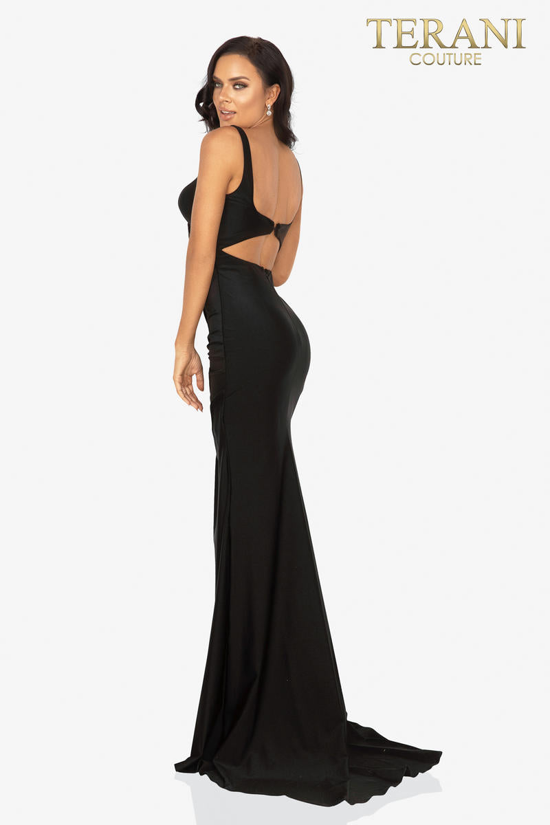 Terani Couture Long Formal Prom Gown 2011P1061 - The Dress Outlet Black