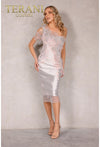 Cocktail Dresses Short Cocktail Tea Length Dress Silver Blush