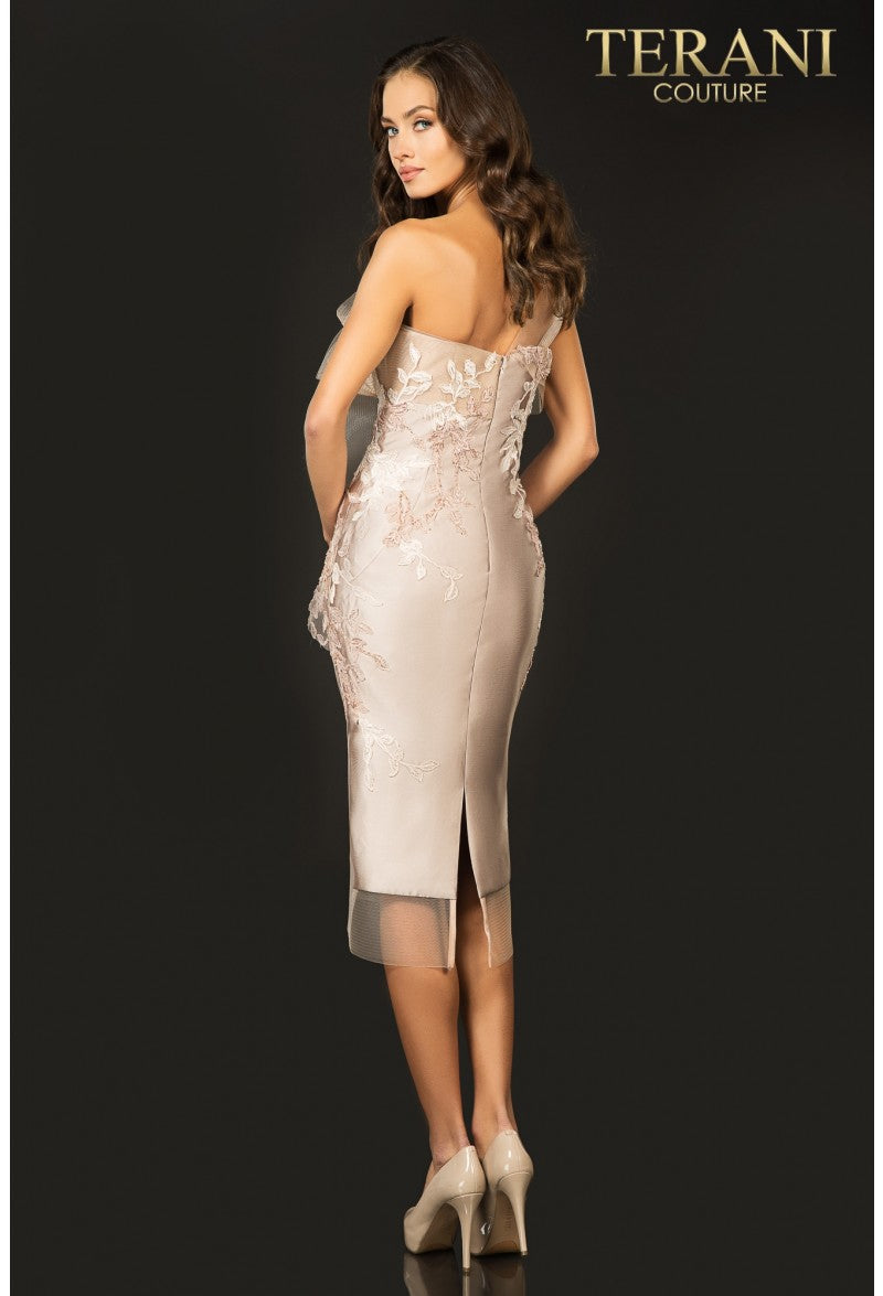 Cocktail Dresses Short Cocktail Tea Length Dress Champagne Blush