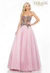 Terani Couture Prom Long Beaded Ball Gown 2011P1149 - The Dress Outlet Lilac