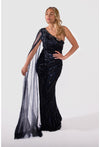 Terani Couture Sexy Fitted Long Prom Dress 2012GL2390 - The Dress Outlet Navy