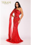 Terani Couture Sexy Fitted Long Prom Dress 2012GL2390 - The Dress Outlet Red