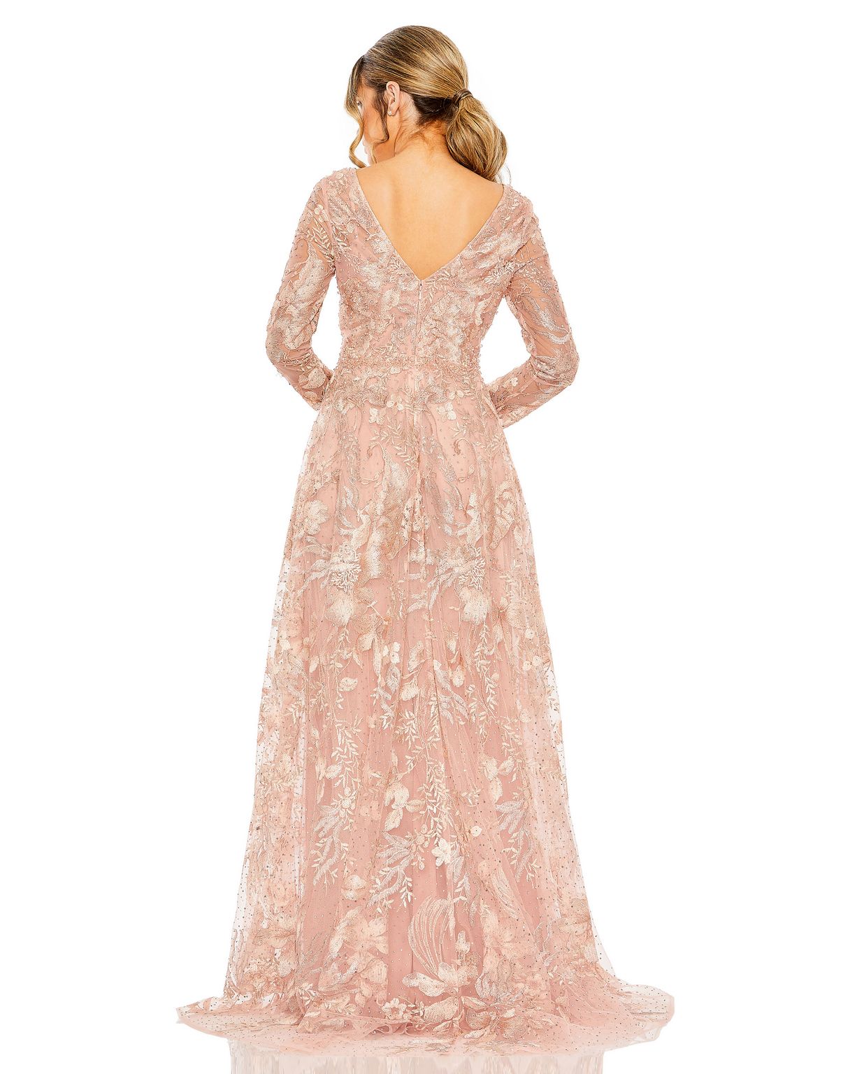 Formal Dresses Long Sleeve Formal Evening Dress Dusty Rose