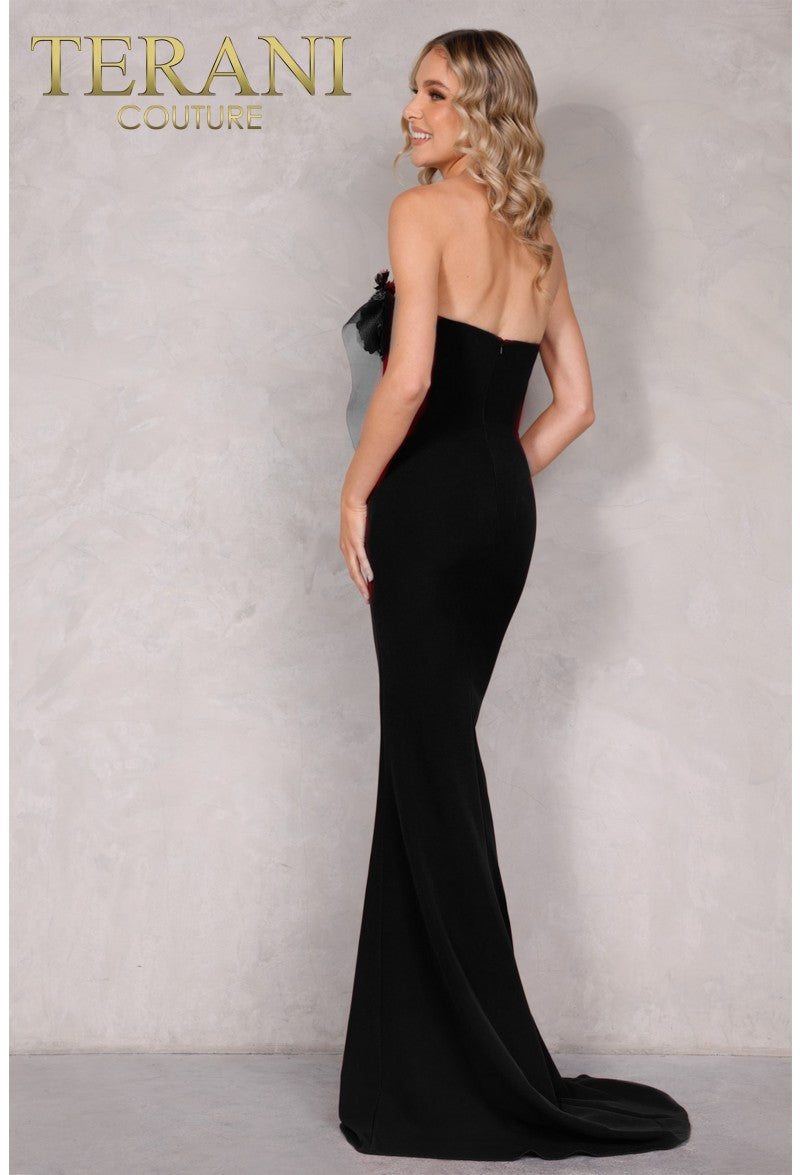 Formal Dresses Long Formal Prom Beaded Fitted Dress Black