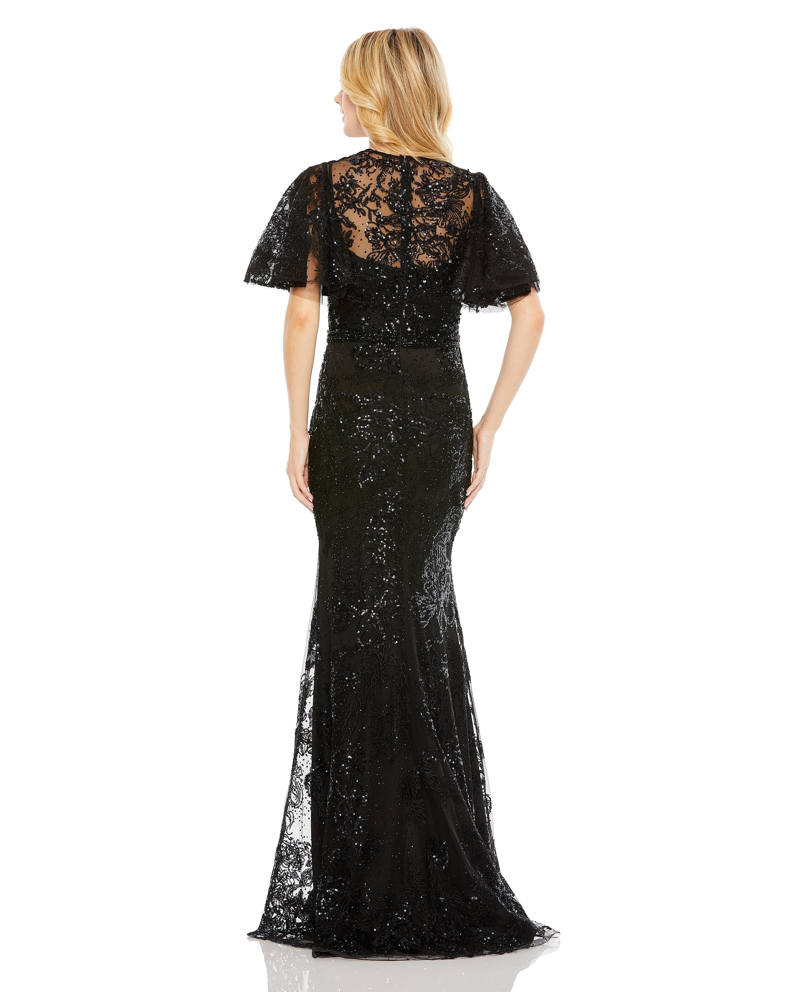 Mother of the Bride Dresses Long Mother of the Bride Sequin Fitted Dress Black