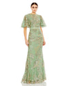 Mother of the Bride Dresses Long Mother of the Bride Sequin Fitted Dress Sage