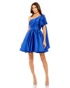 Cocktail Dresses Short A Line Bow Cocktail Dress Cobalt