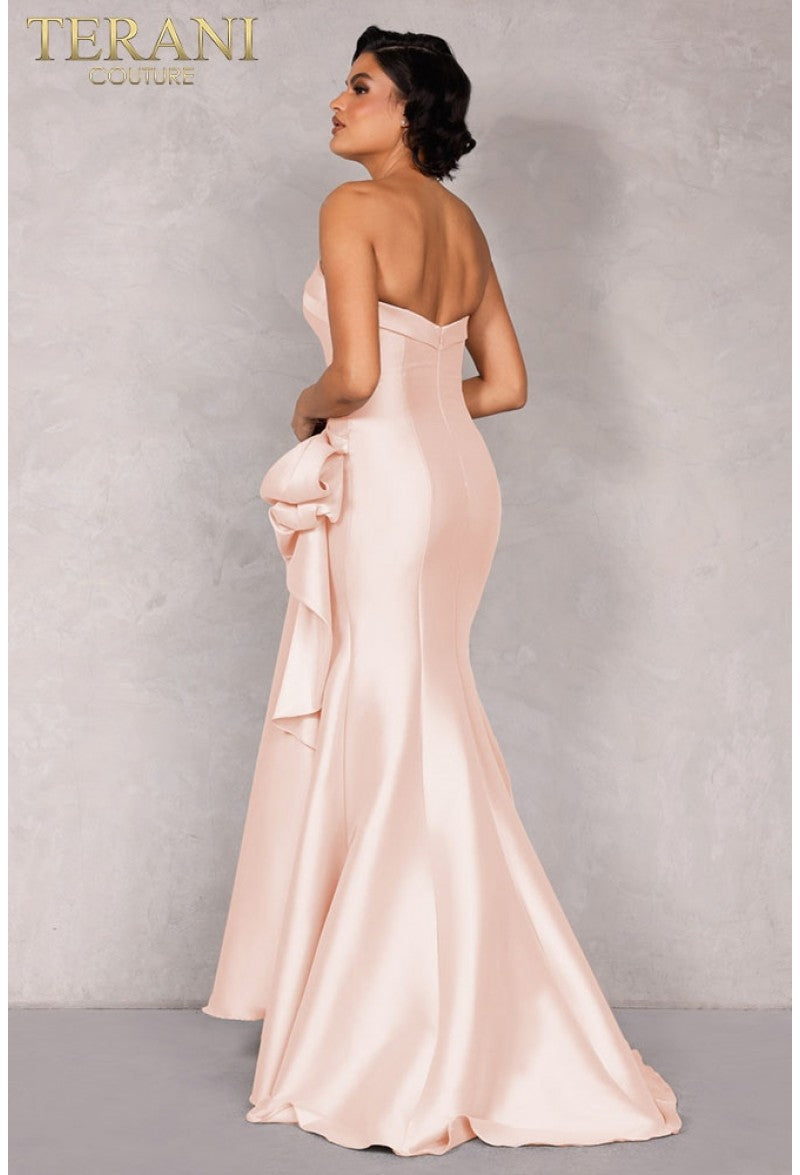 Terani Couture Prom Long Strapless Dress 2111P4019 - The Dress Outlet Blush