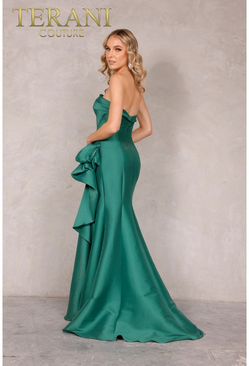 Terani Couture Prom Long Strapless Dress 2111P4019 - The Dress Outlet Emerald