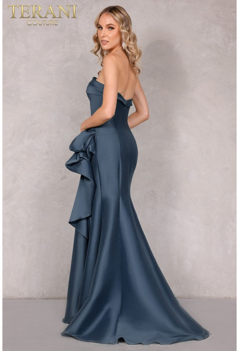 Terani Couture Prom Long Strapless Dress 2111P4019 - The Dress Outlet Navy