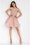 Terani Couture Strapless Short Prom Dress 2111P4250 - The Dress Outlet Blush