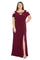 Nightway Plus Size Long Formal Dress 21519W - The Dress Outlet Merlot