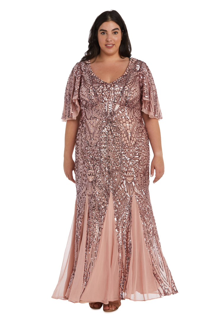 Plus Size Dresses Long Mother of the Bride Plus Size Sequin Formal Dress Mauve