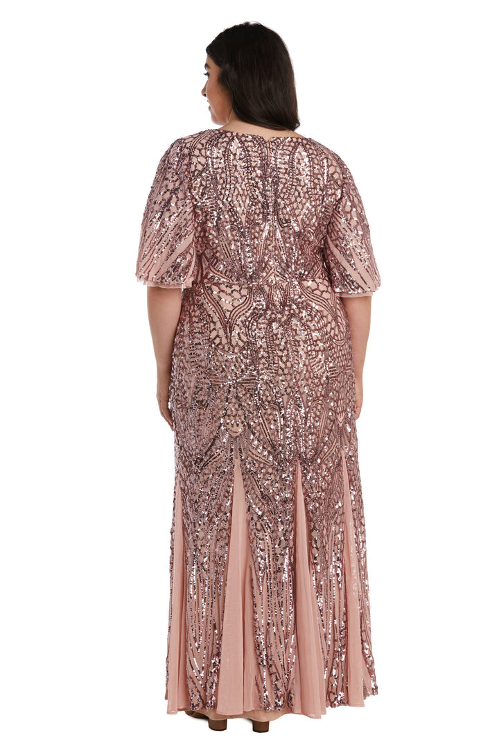 Plus Size Dresses Long Mother of the Bride Plus Size Sequin Formal Dress Mauve