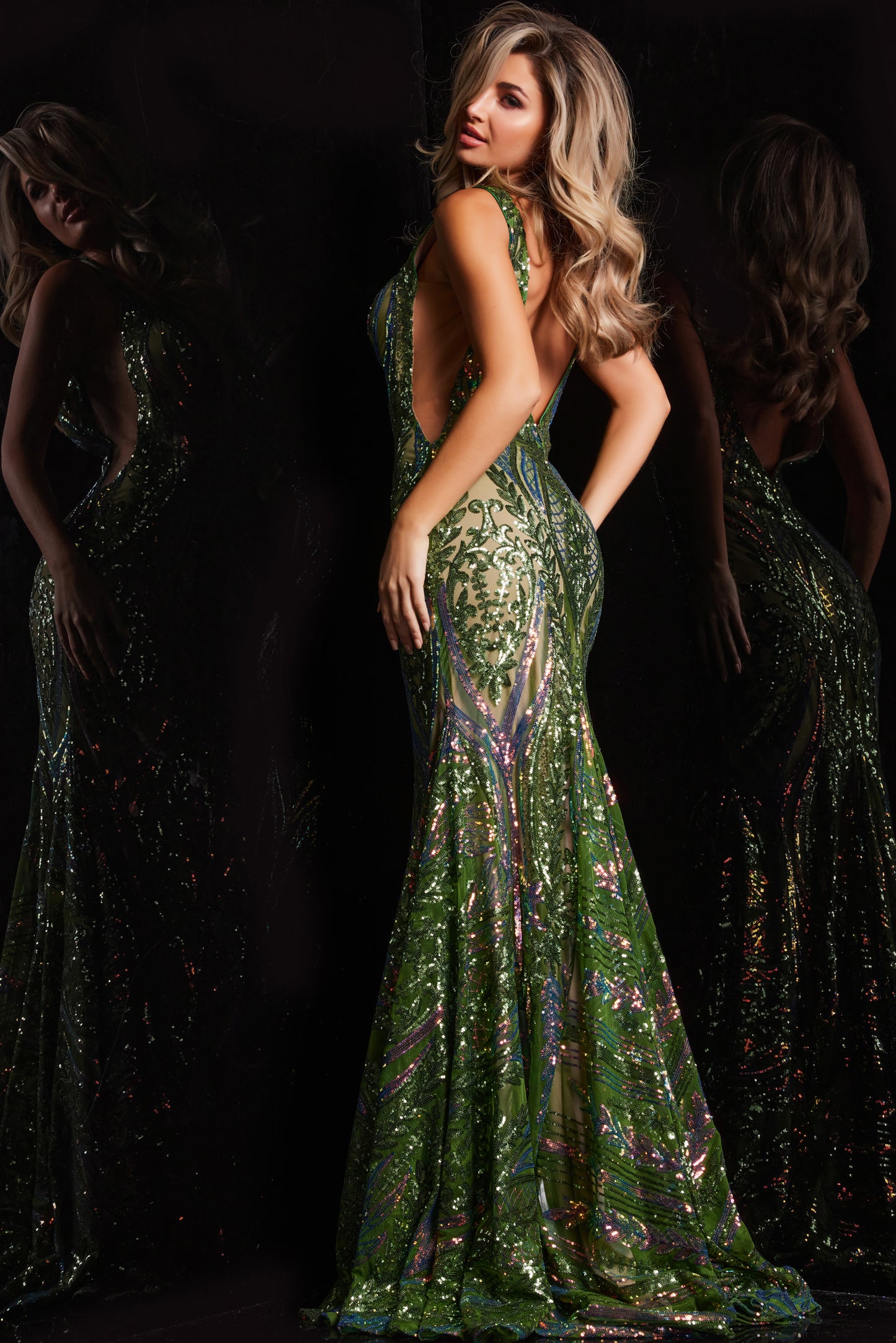 Prom Dresses Long Formal Sleeveless Prom Dress Green