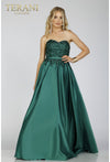 Prom Dresses Long Formal Prom A Line Beaded Dress Emerald