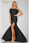 Formal Dresses Long Formal Prom Feather Mermaid Dress Black