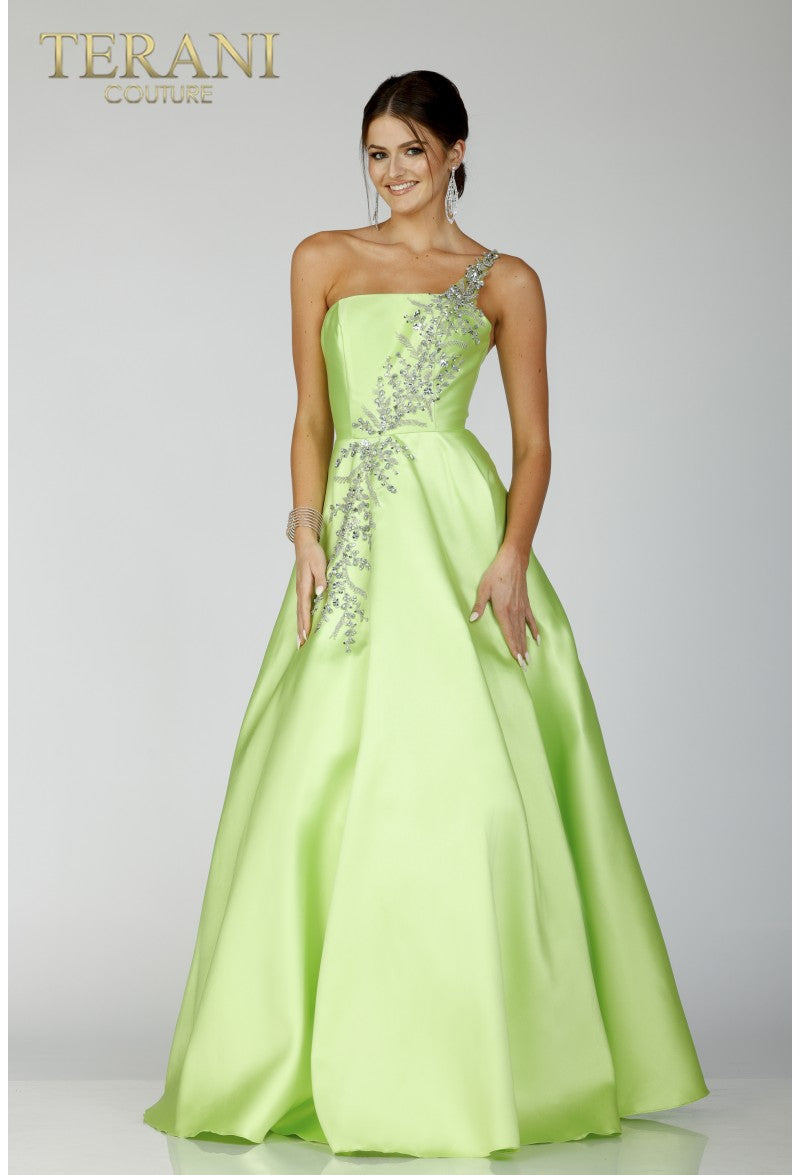 Prom Dresses Long Formal Prom Beaded A Line Dress Lime