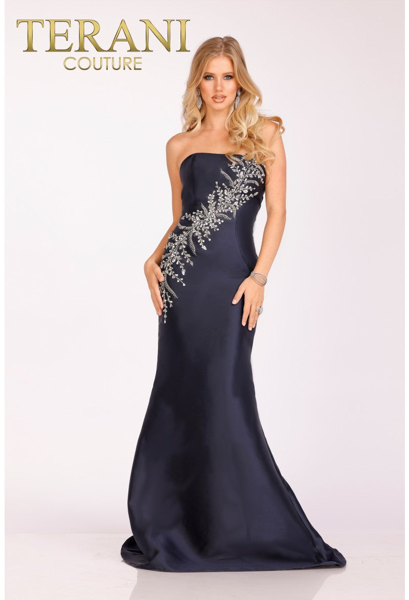 Formal Dresses Beaded Long Formal Prom Dress Navy