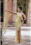 Formal Dresses Long Cape Formal Prom Dress Yellow